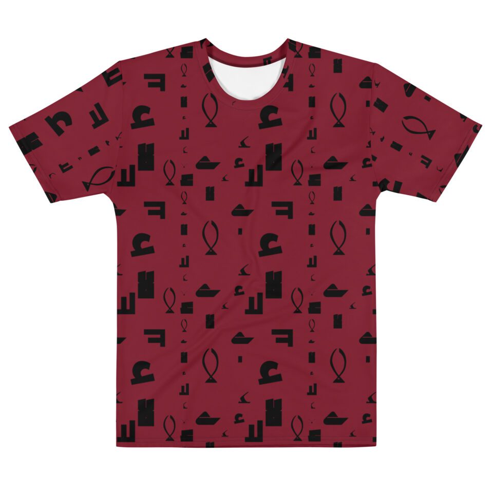 La-a Mélange Crewneck Short-Sleeve Tee - Burgundy