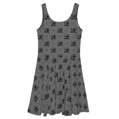 The Eye of Horus Skater Dress – Grey