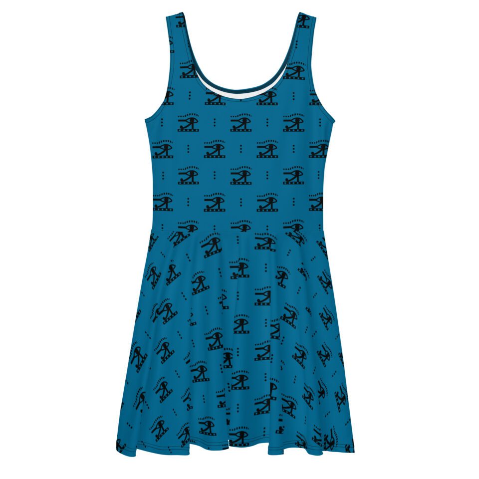 The Eye of Horus Skater Dress – Cerulean