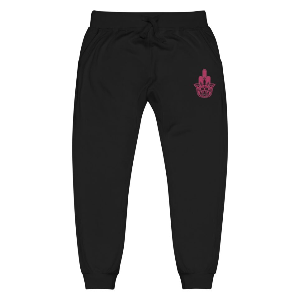 unisex-fleece-sweatpants-black-front-656c2ee07e70f.jpg